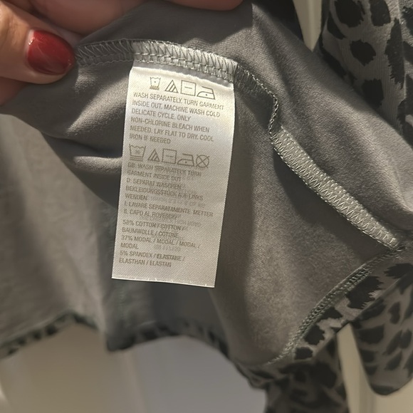 Belle by Kim Gravel Tripleluxe Animal Print Zip Up Long Sleeve Shirt 2x - Picture 5 of 6